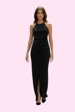 Load image into Gallery viewer, Black Backless Evening Gown