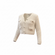 Load image into Gallery viewer, White sparkle cardigan
