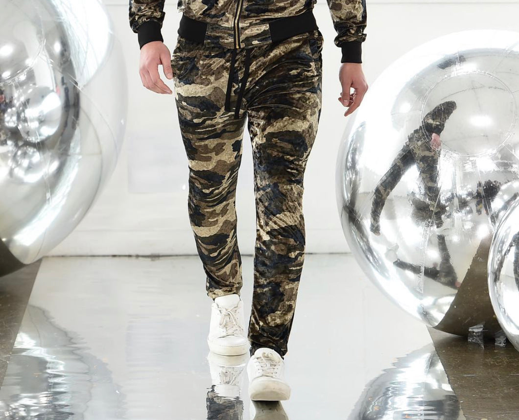 Velvet Camouflage Pants